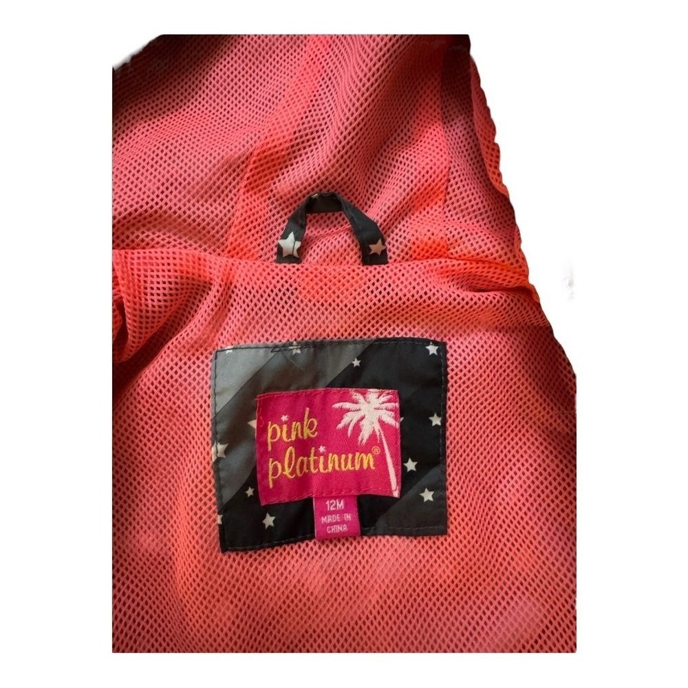 Pink Platinum Coral Mesh Jacket with Star Accents - Picture 3 of 5